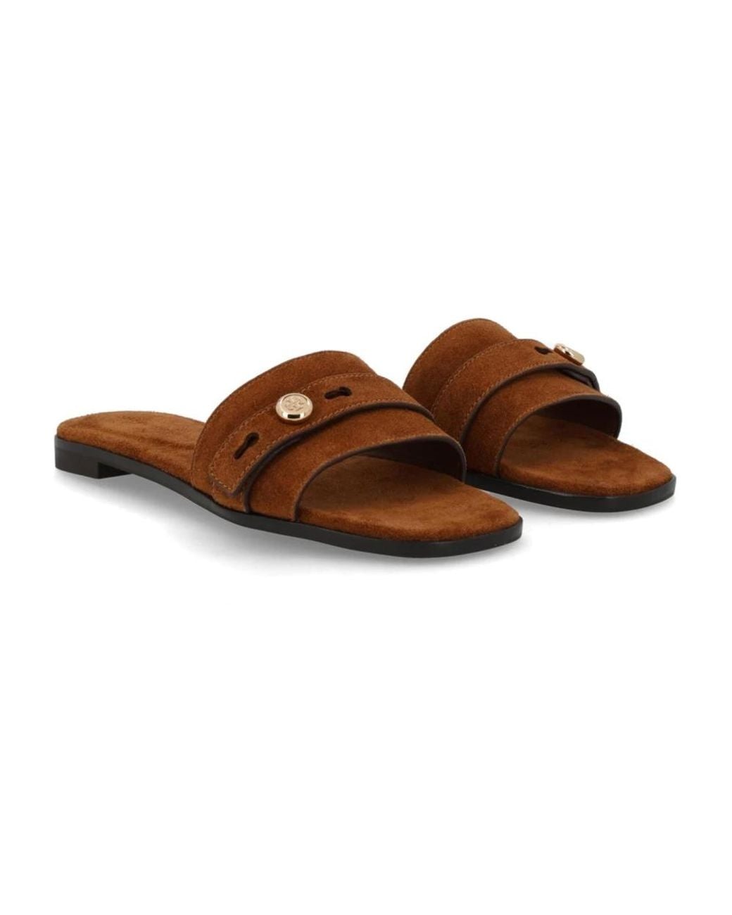 Tory Burch Brown Sliders