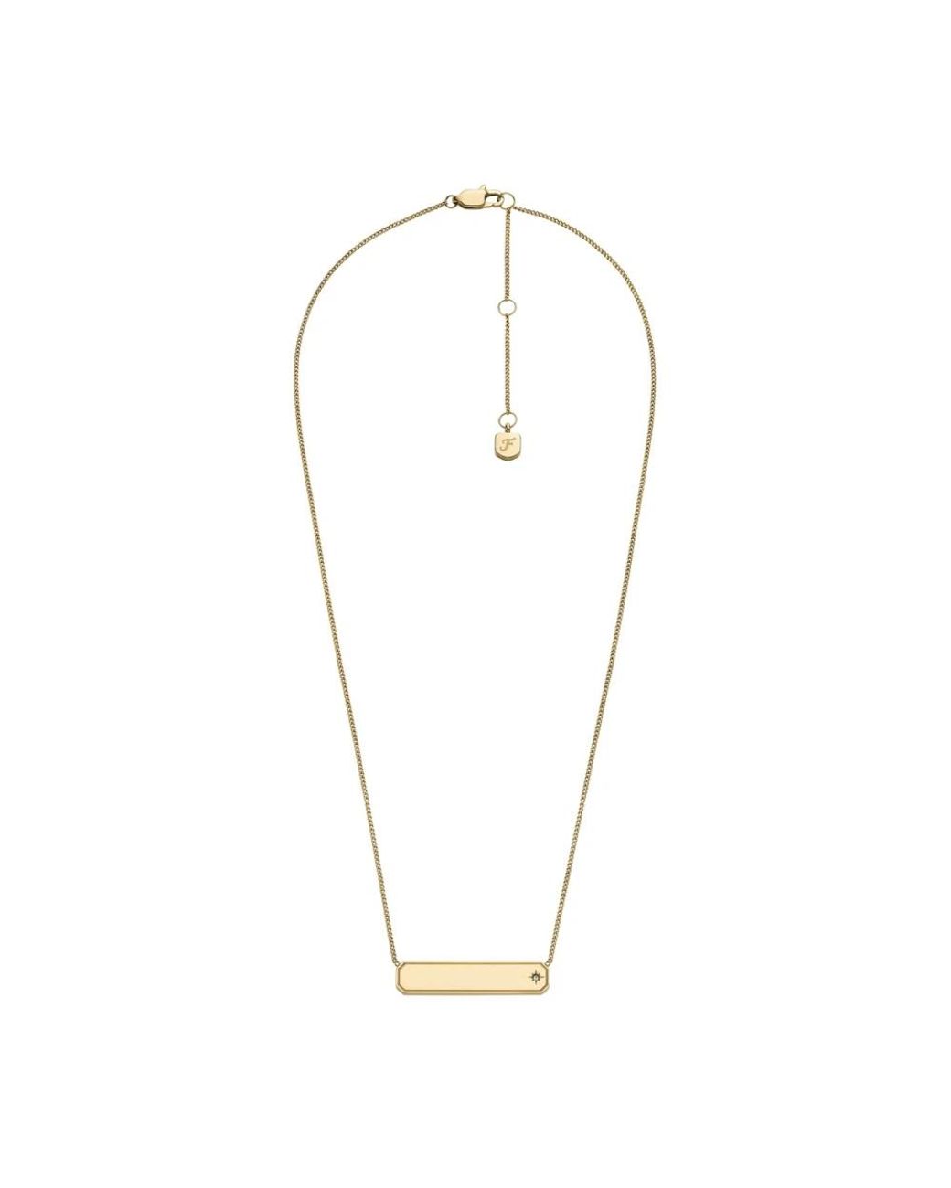 Necklaces Fossil en coloris Metallic