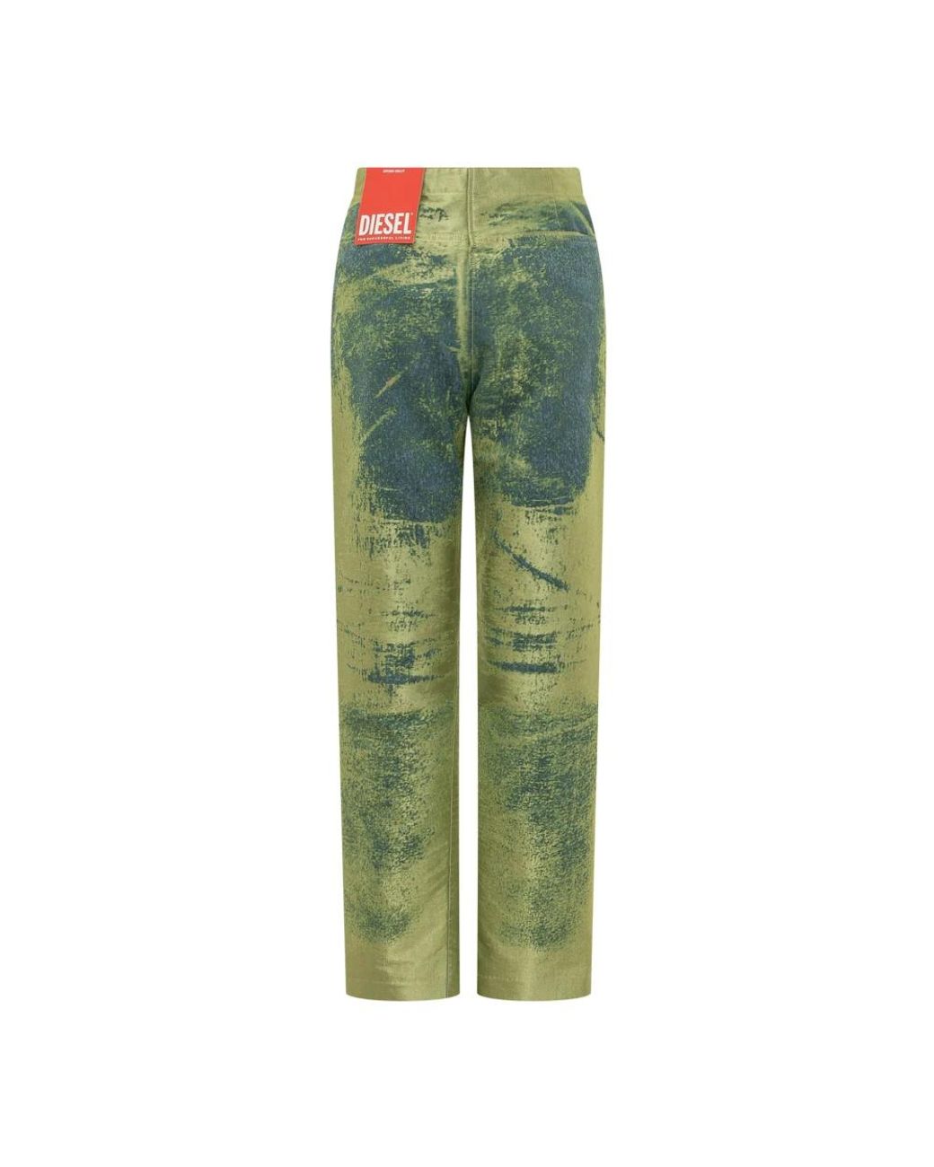 DIESEL Green Straight Trousers
