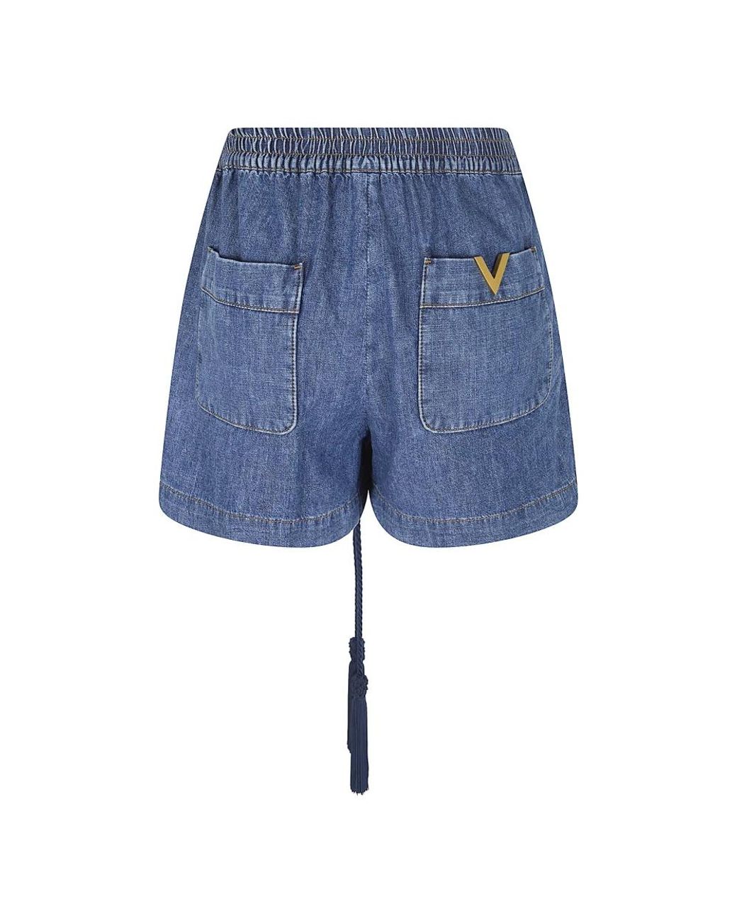 Valentino Garavani Blue Denim Shorts