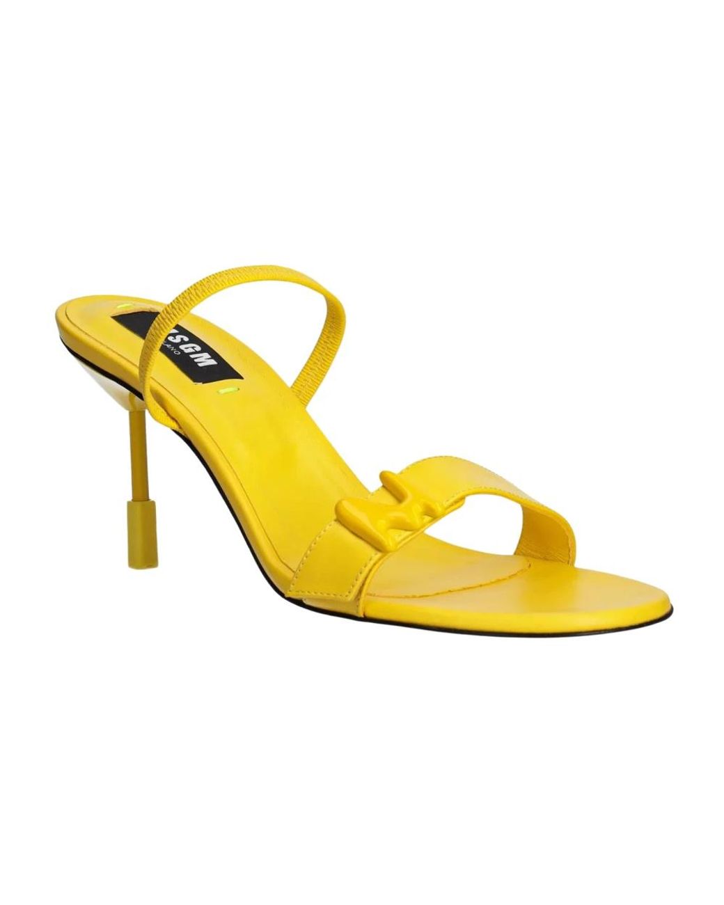 High Heel Sandals di MSGM in Yellow