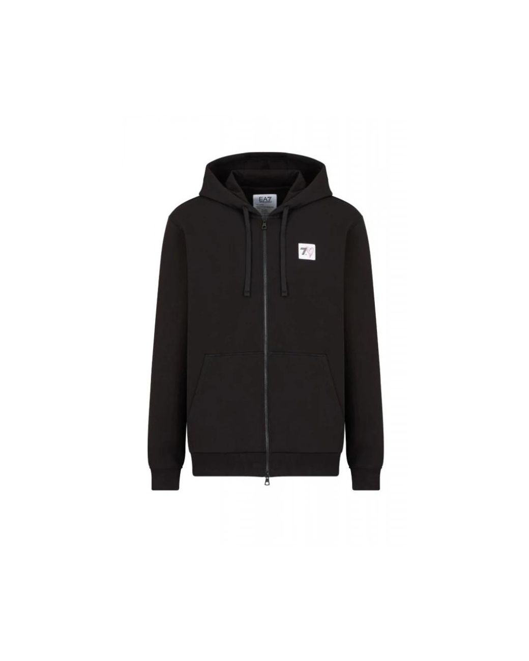 EA7 Black Zip-Throughs for men