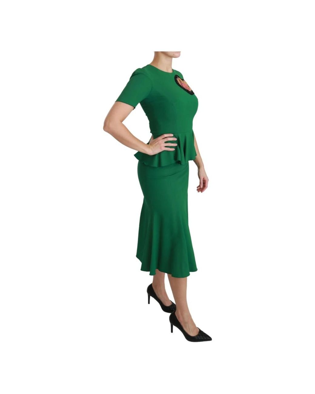 Dolce & Gabbana Green Midi Dresses
