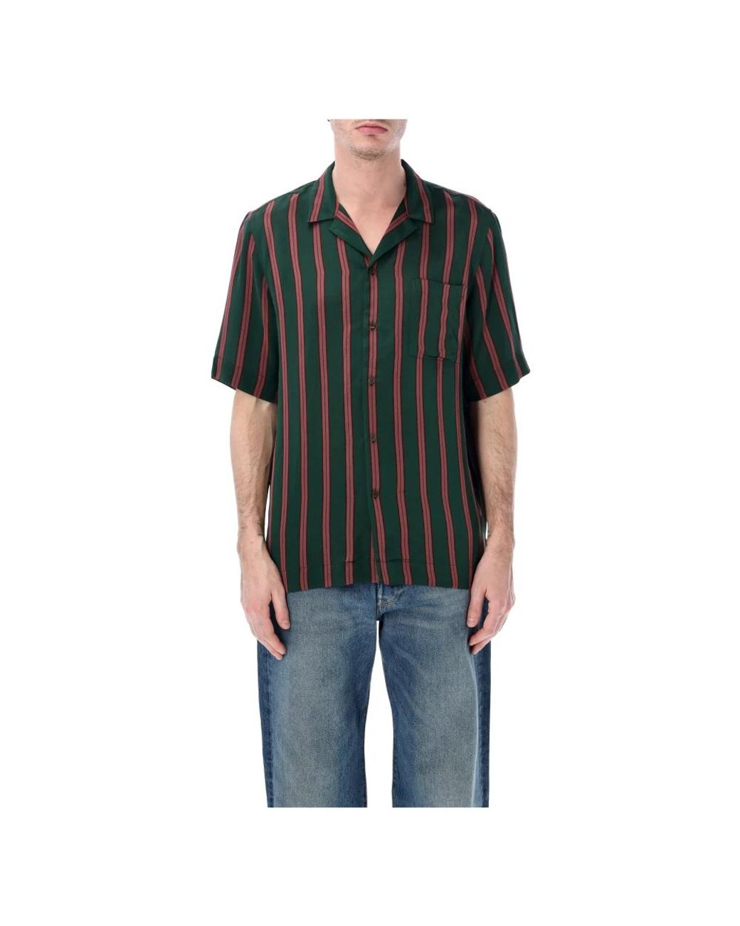 Dries Van Noten Black Short Sleeve Shirts for men