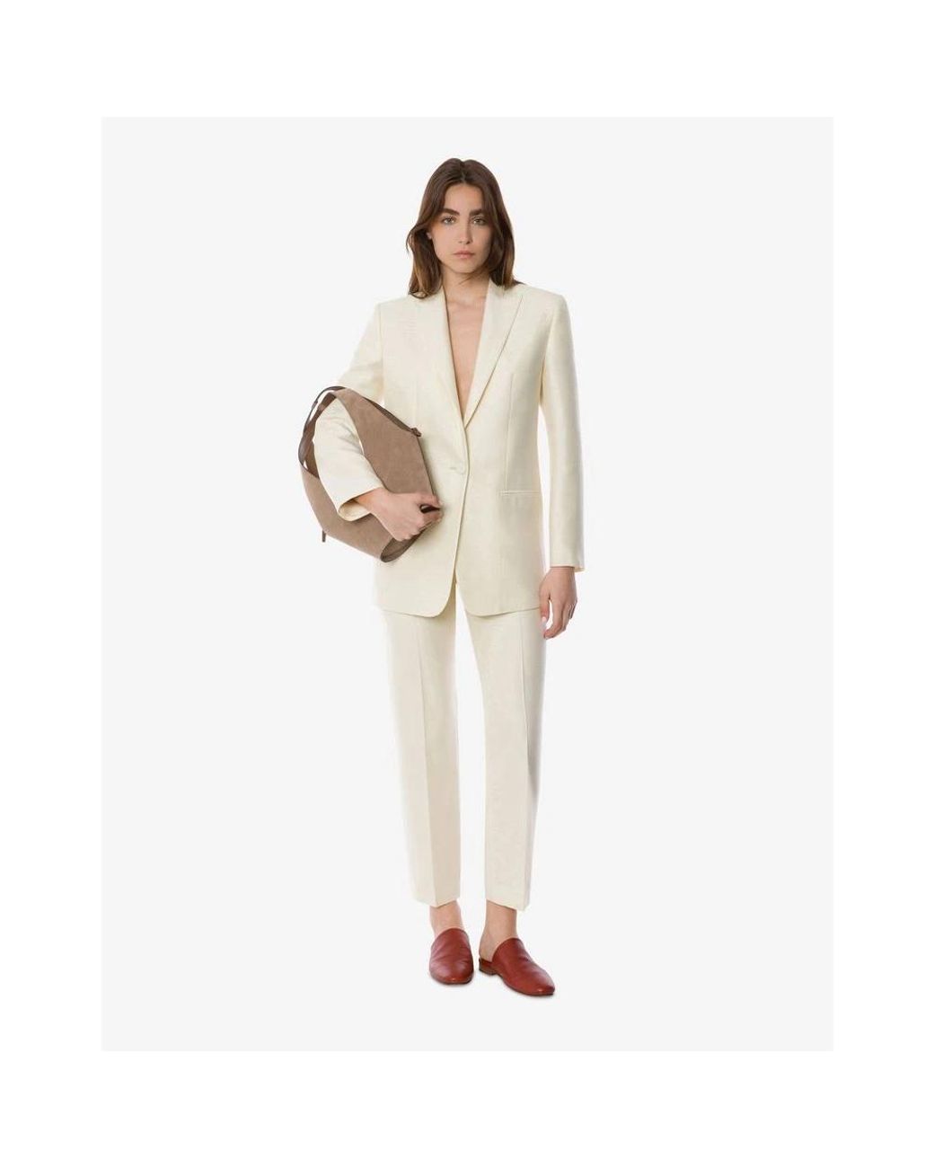 Alberta Ferretti Natural Blazers