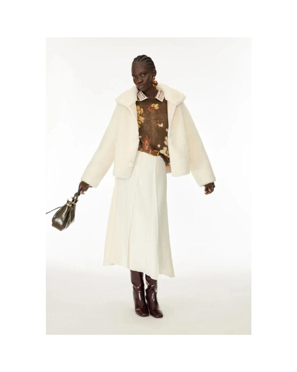 iBlues Natural Faux Fur & Shearling Jackets