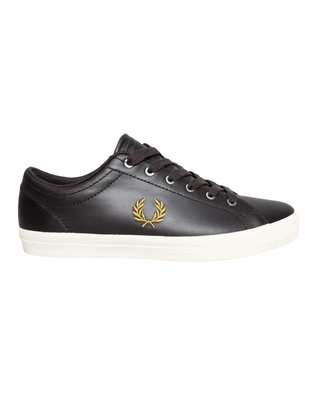 Fred Perry Baseline Leather in Black für Herren
