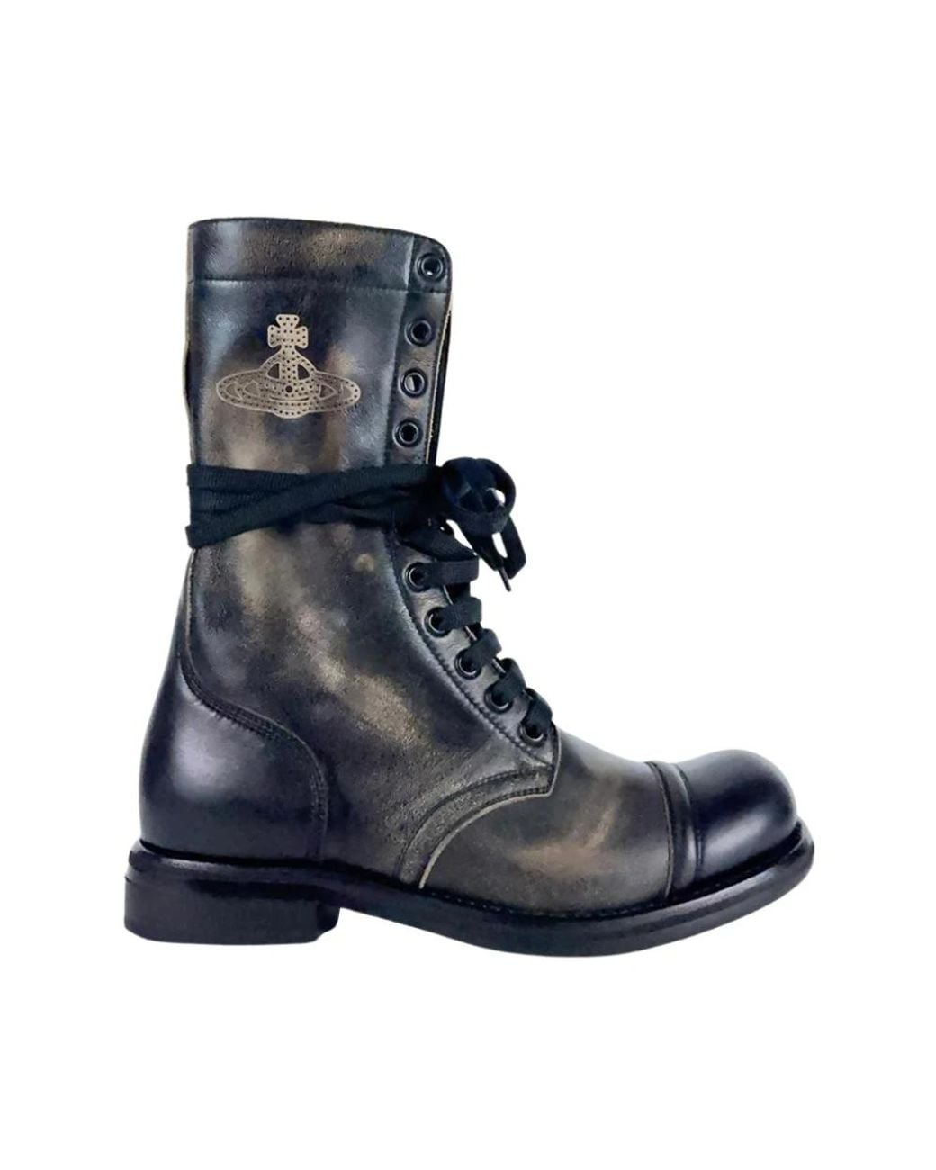 Vivienne Westwood Blue Lace-Up Boots