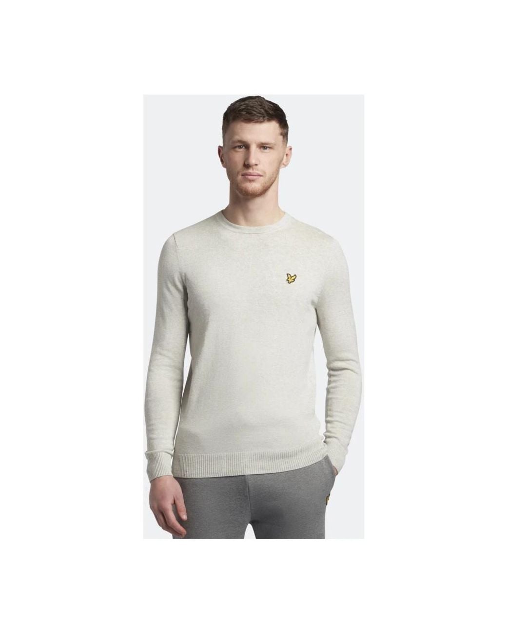 Lyle & Scott White Round-Neck Knitwear for men