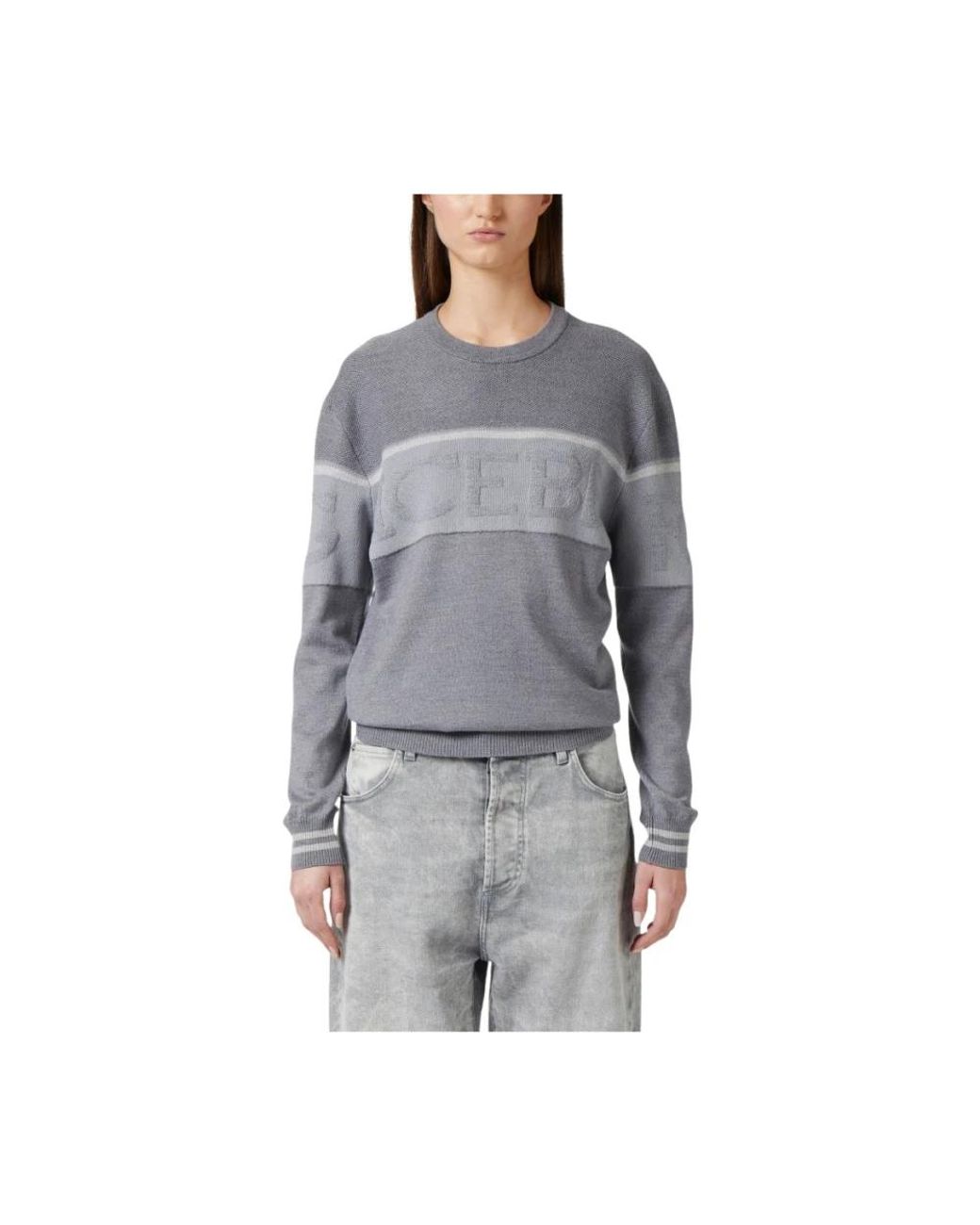 Iceberg Gray Round-Neck Knitwear