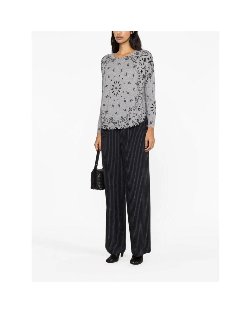 Kujten Gray Round-Neck Knitwear