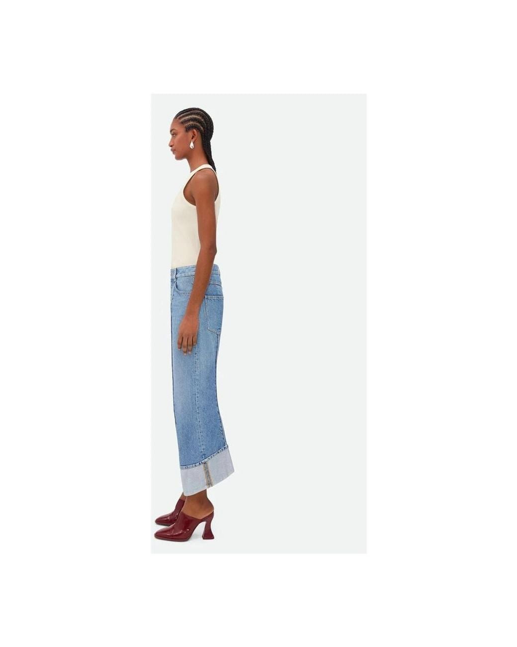 Bottega Veneta Blue Cropped Jeans