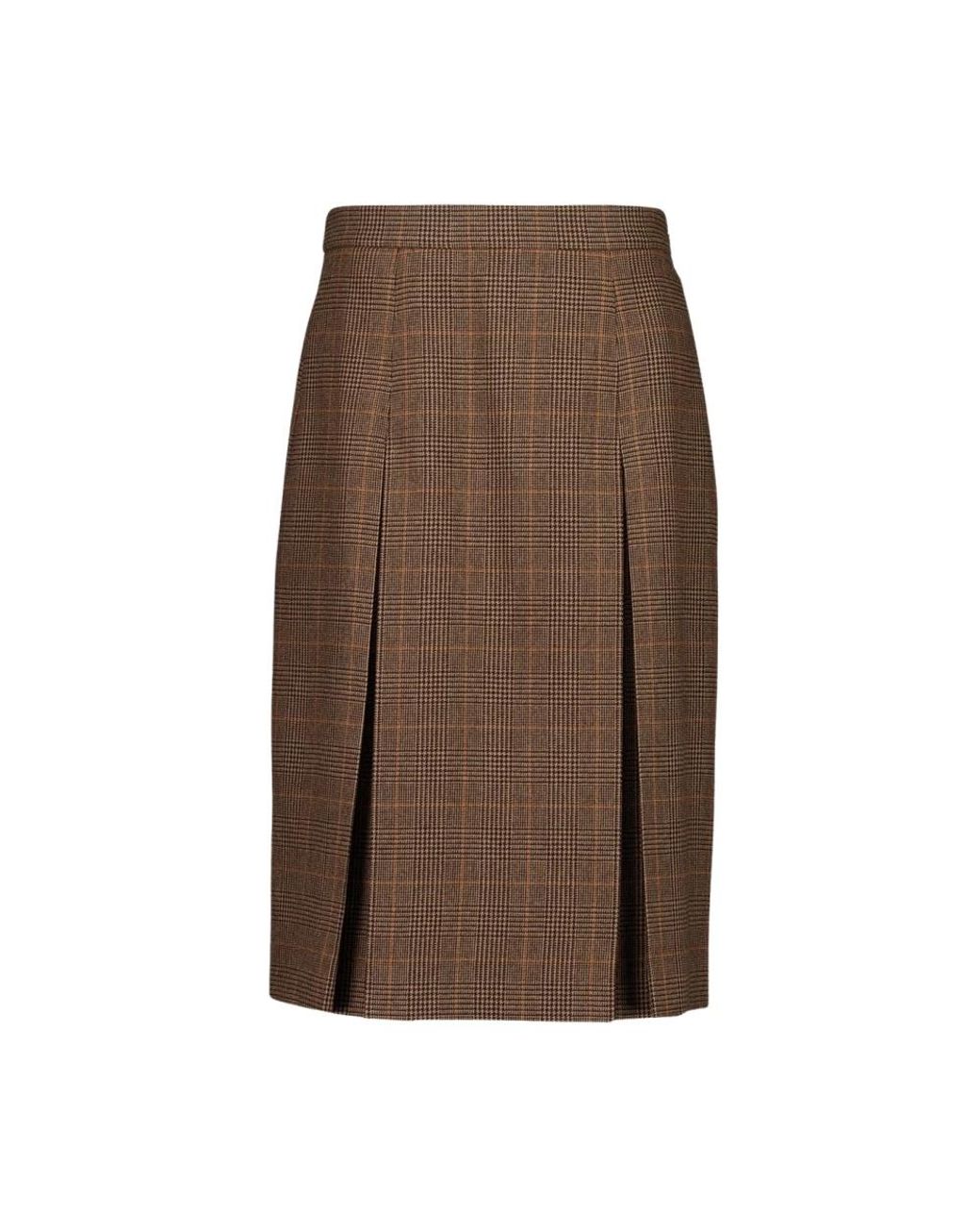 Saint Laurent Brown Midi Skirts