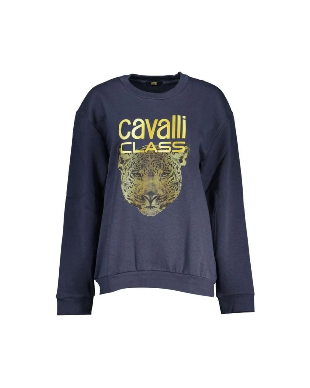 Roberto Cavalli Blue Polyester Sweatshirt