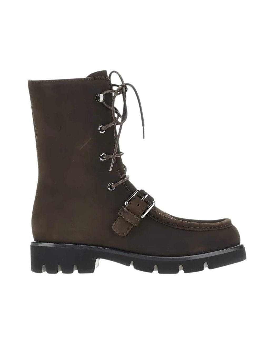 Emporio Armani Brown Lace-Up Boots