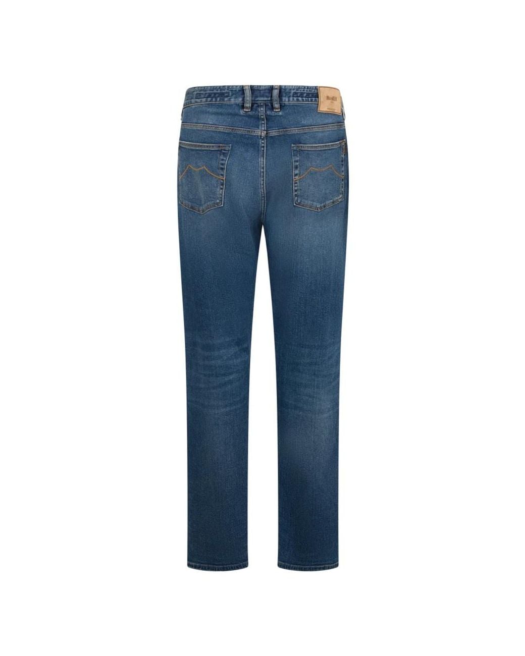 Moorer Blue Straight Fit Jeans for men