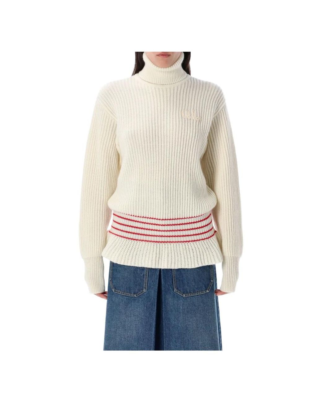 Chloé Natural Turtlenecks