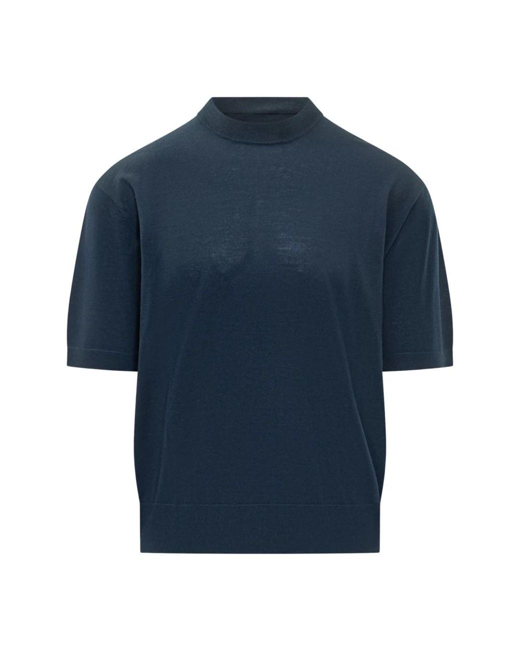 Laneus Blue Round-Neck Knitwear for men