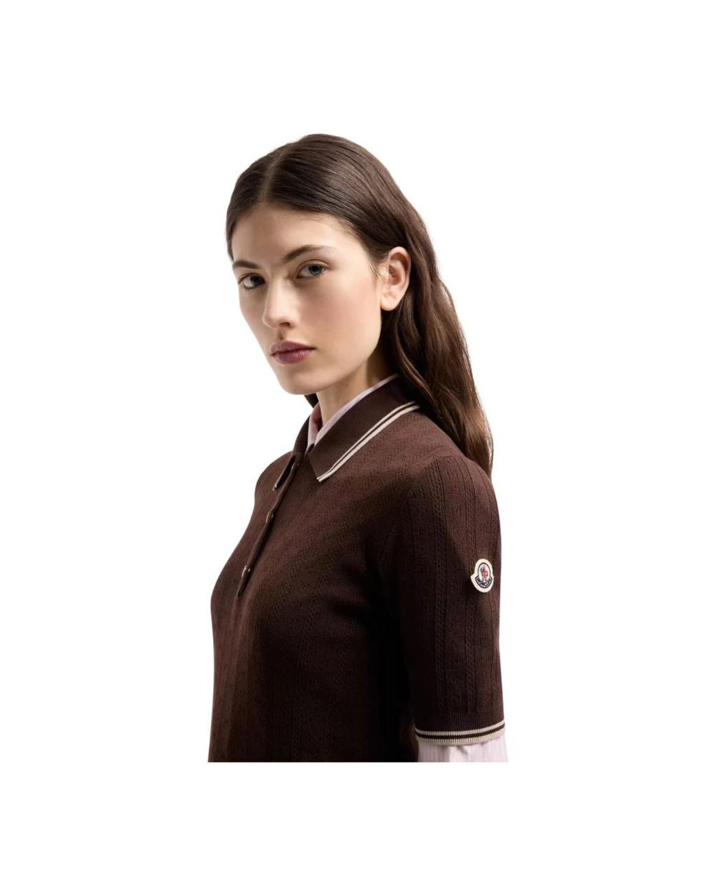 Moncler Brown Polo Shirts
