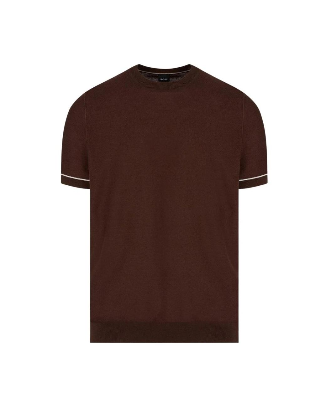 Boss Brown Round-Neck Knitwear for men