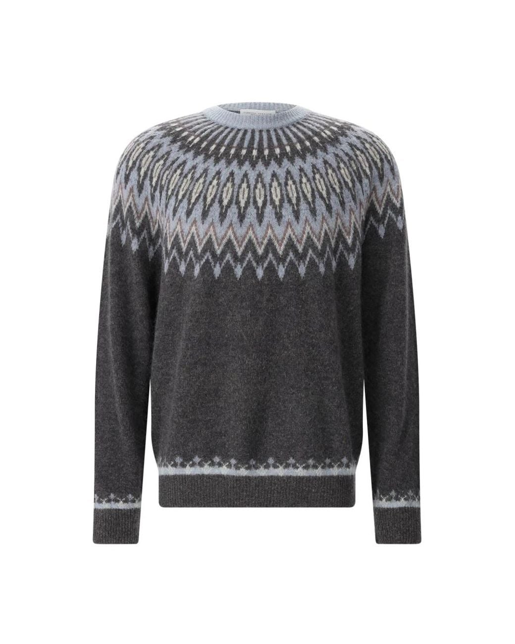 Roberto Collina Gray Round-Neck Knitwear for men