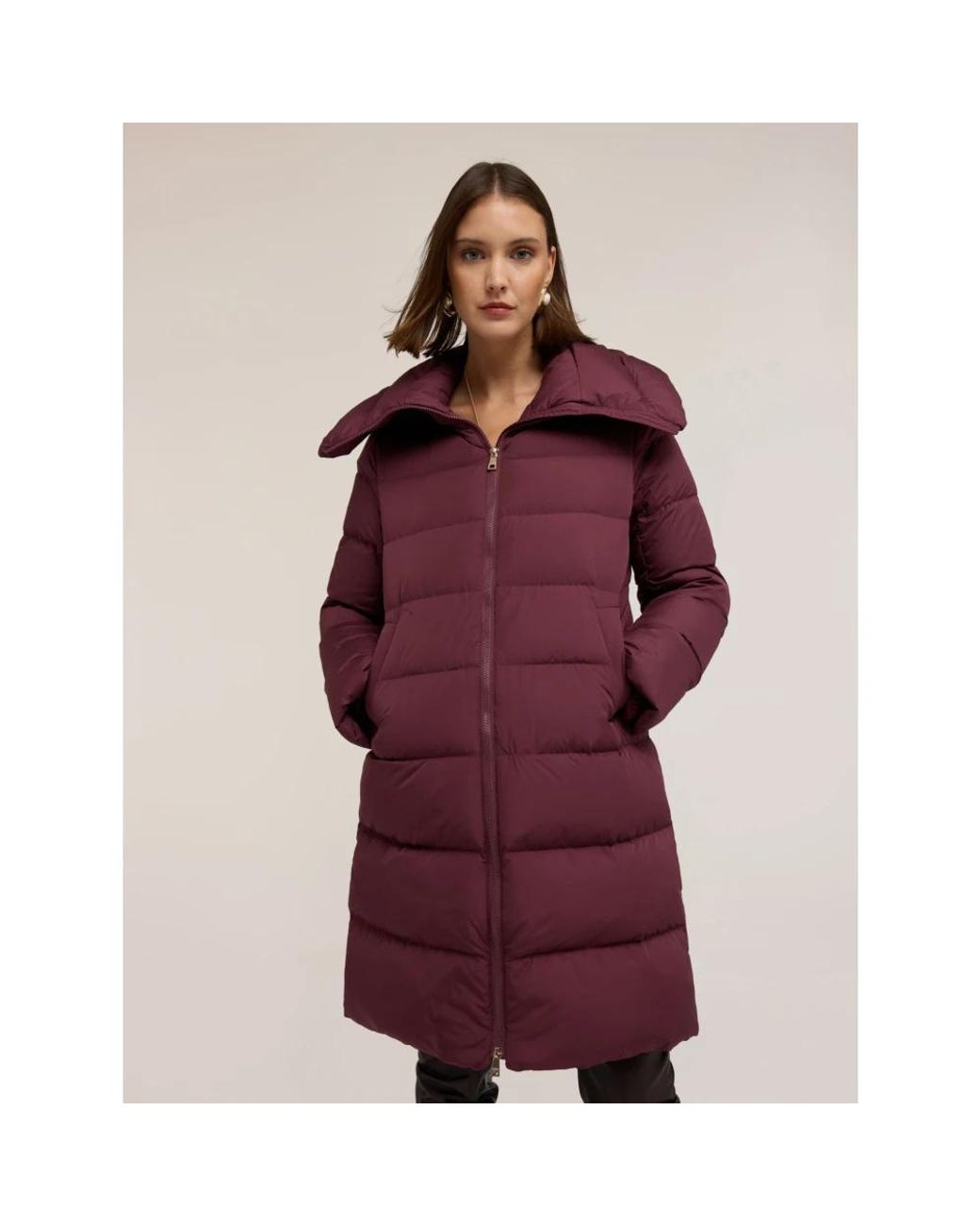 Down Coats mötivi de color Purple