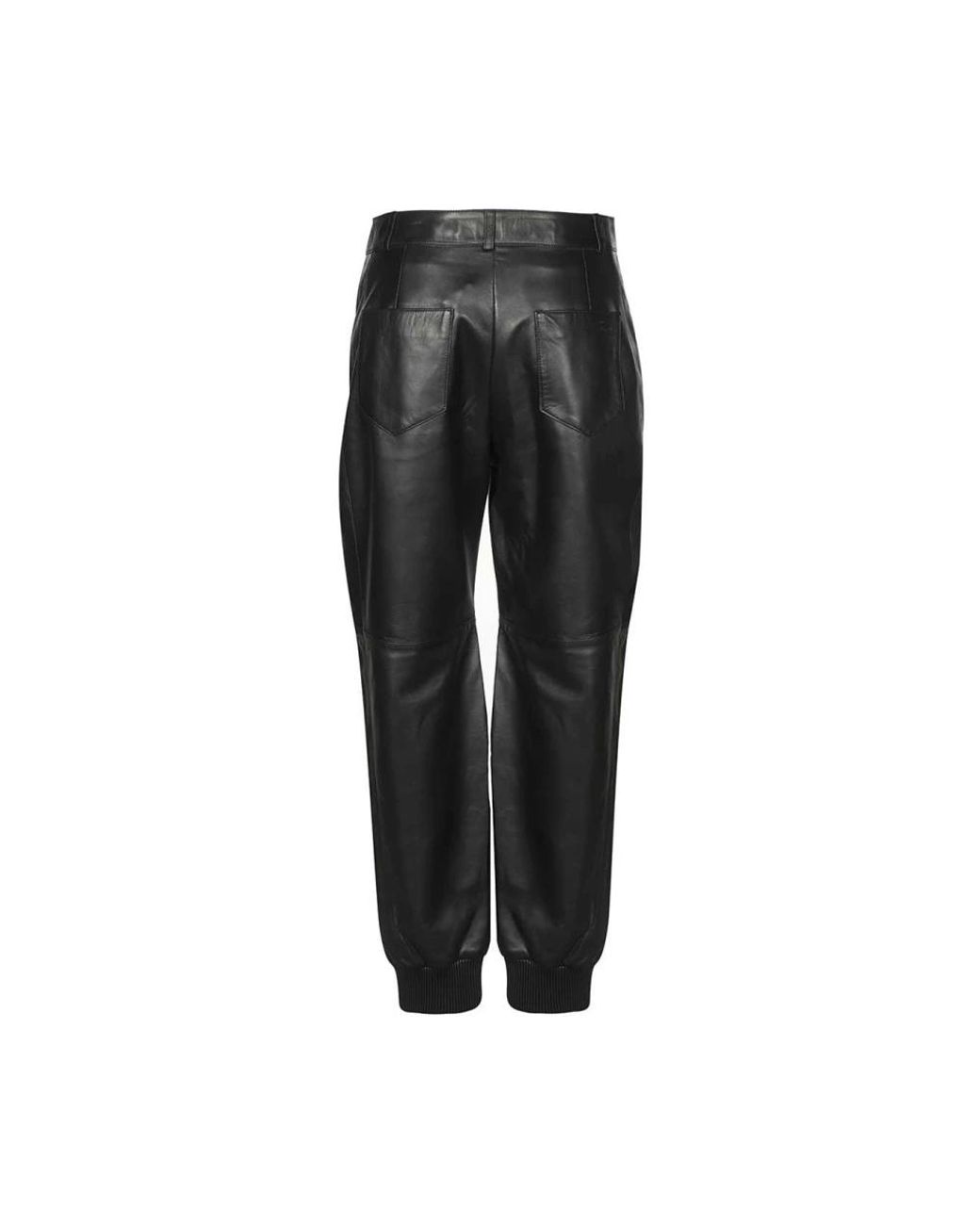 Karl Lagerfeld Black Leather Trousers