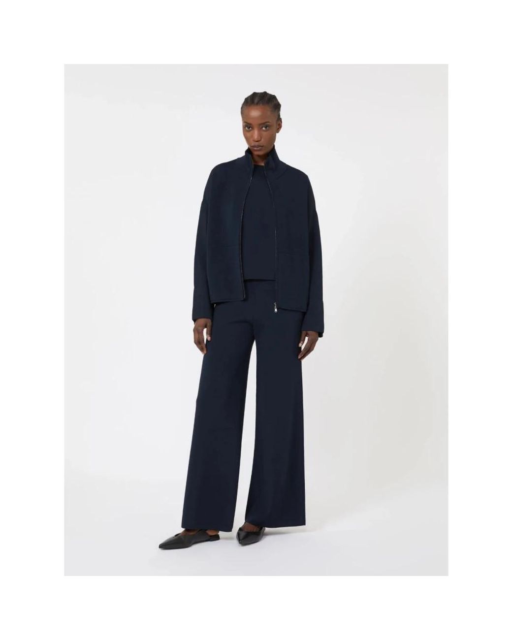 Max Mara Hoodies & Sweatvesten ,Blauw ,Viscose Crêpe Yarn Cardigan in het Blue
