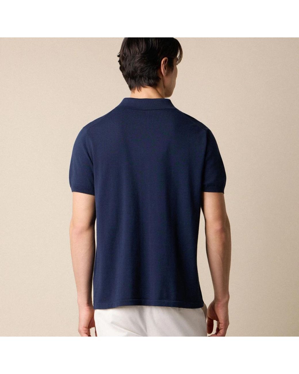 Brooks Brothers Truien & Vesten ,Blauw ,Katoen Gemerceriseerd Katoenen Gebreide Polo in het Blue voor heren