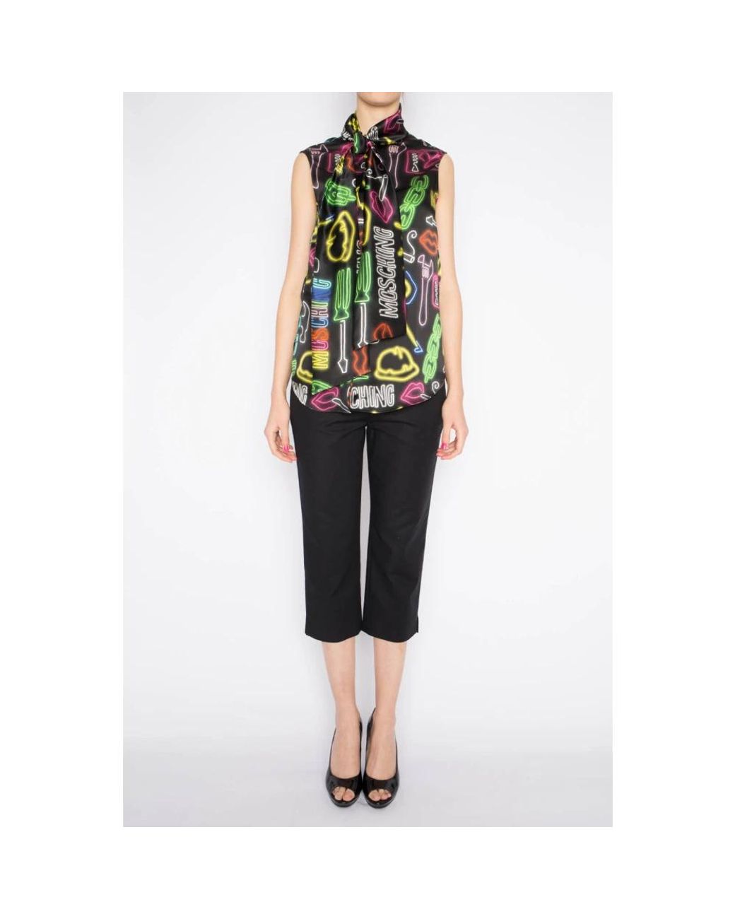 Moschino Black Cropped Trousers