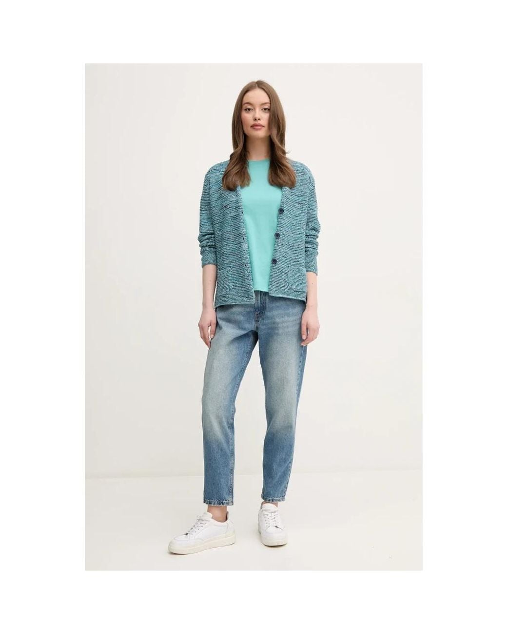 Cardigans Benetton en coloris Blue