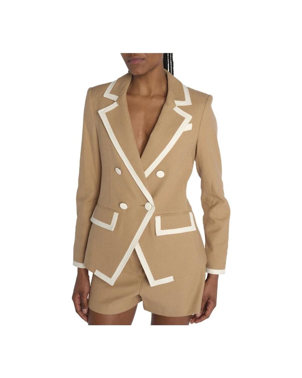 Veronica Beard Edison Dickey Jacket in het Natural