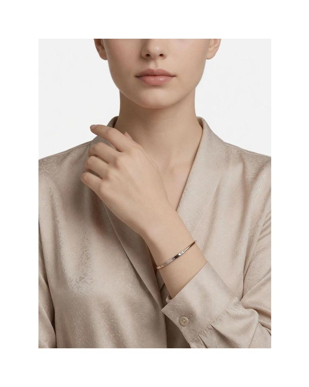 Pandora Metallic Signatur Zweifarbiger I-D Pavé-Armreif