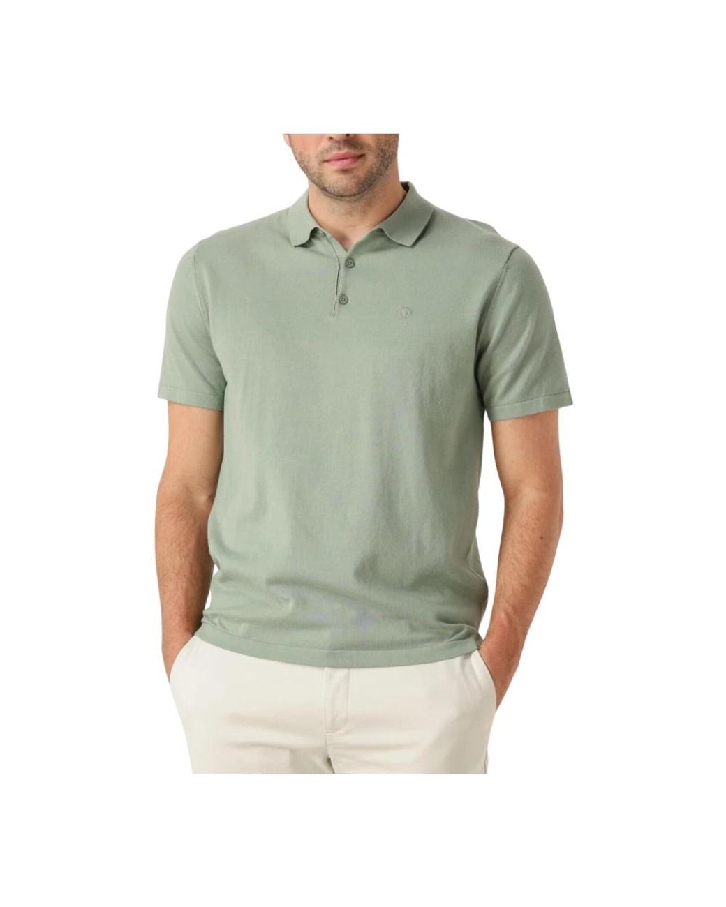 Dstrezzed Tops ,Groen ,Katoen Groene Camilo Polo Shirt in het Green voor heren