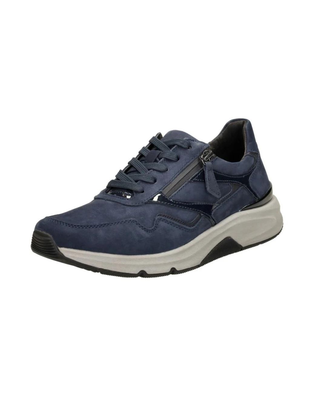 Gabor Blue Rollingsoft Schnürschuhe Low