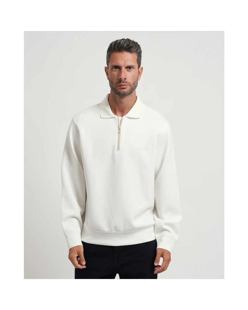 ARMANI EXCHANGE White Zip-Throughs for men