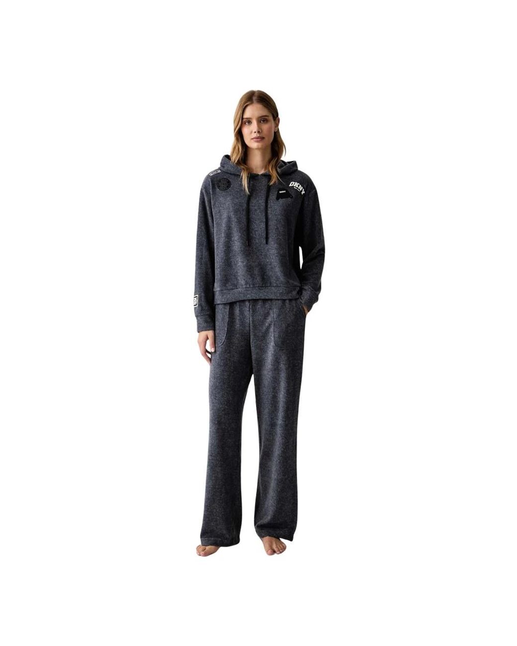 DKNY Black Fleece-Pyjama-Set