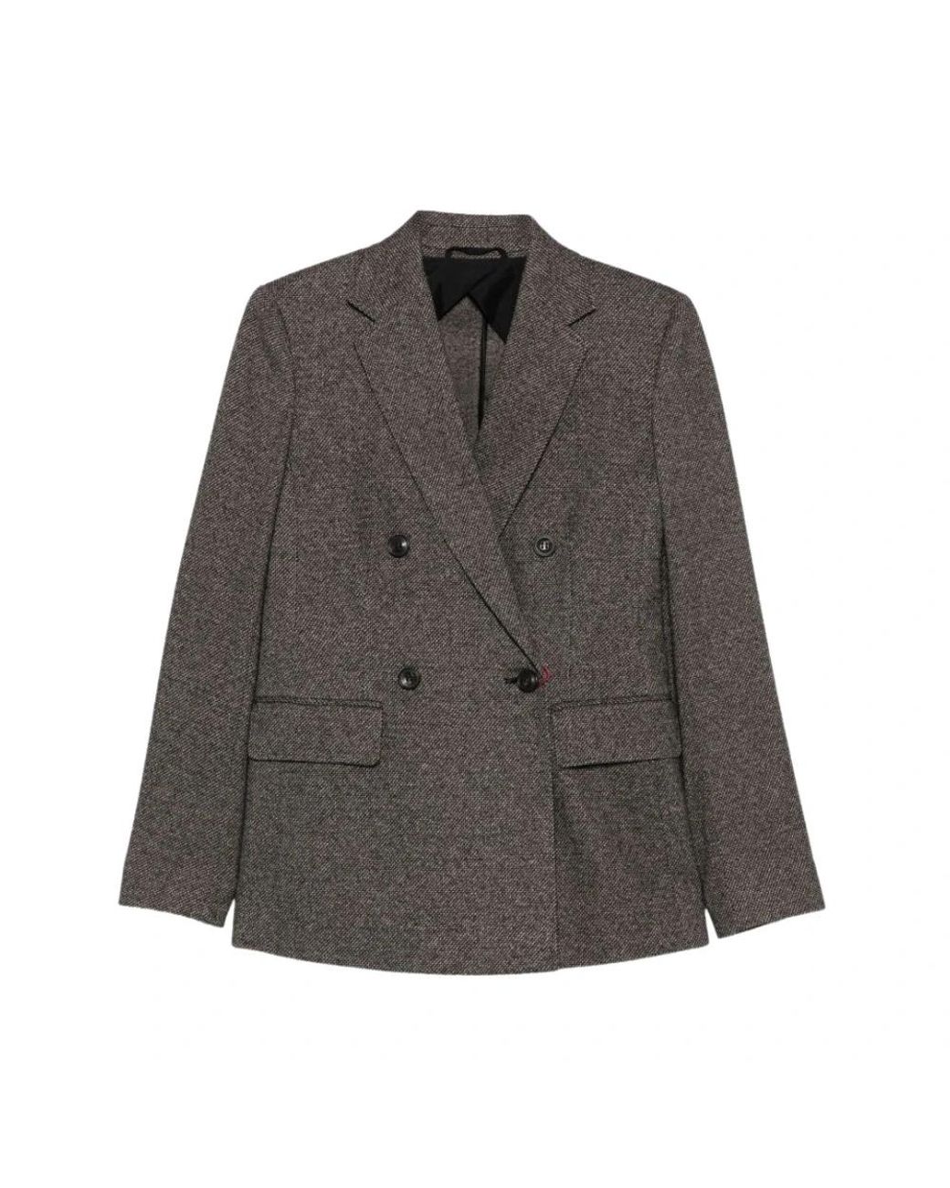 Max Mara Cresta Double-Breasted Blazer in het Gray