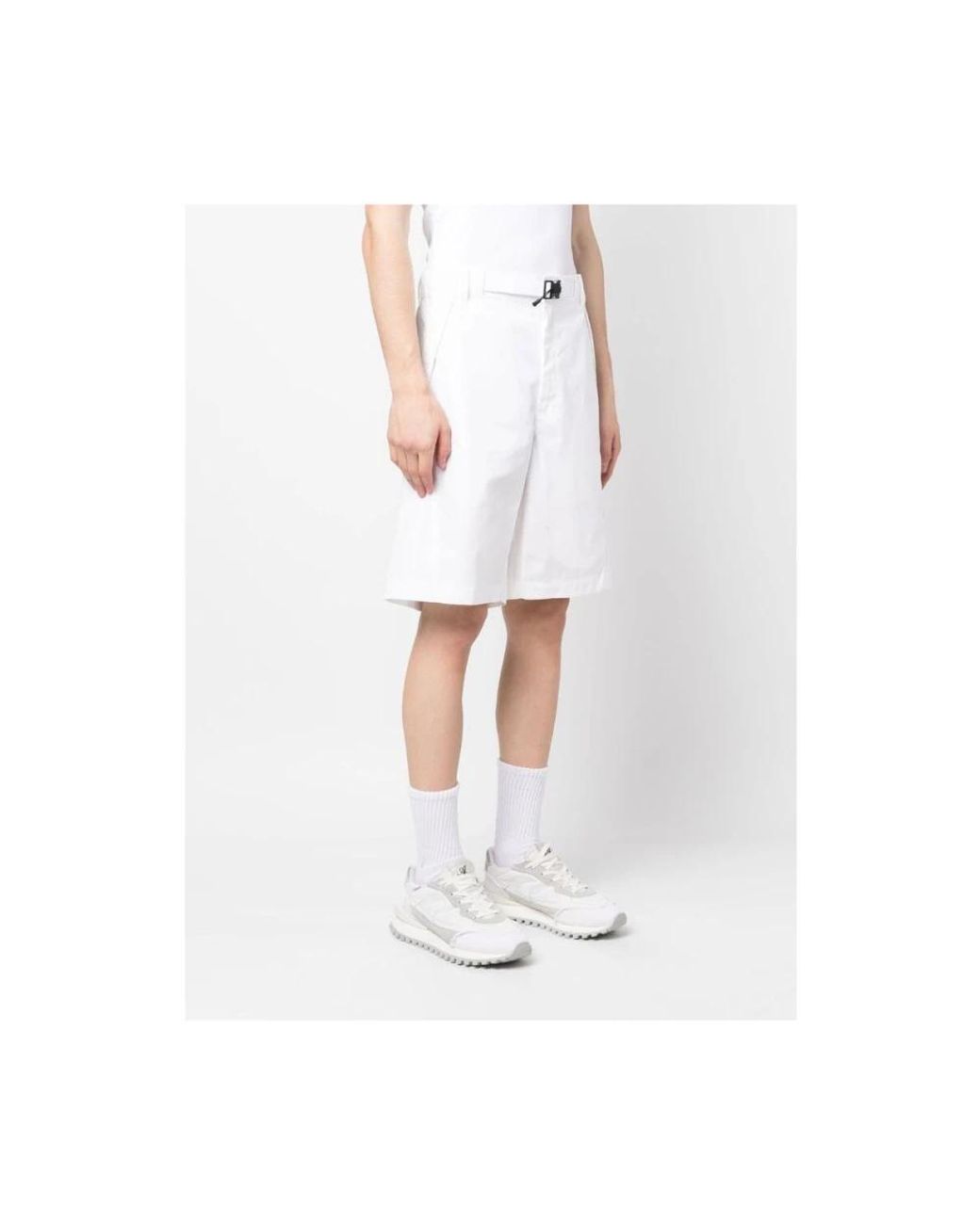 C P Company White Long Shorts for men