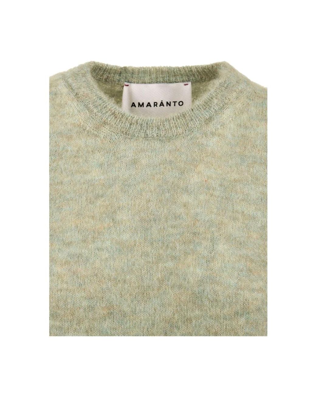 Amaranto Rundhals-Pullover in Green für Herren
