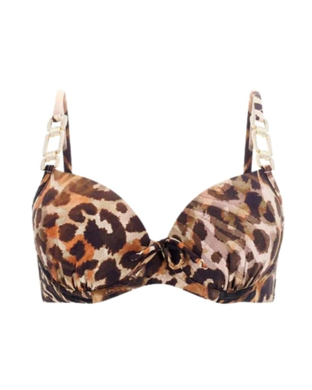 Guess Badmode ,Bruin ,Verstelbare Bikini Top in het Natural