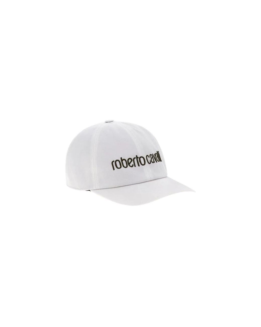 Roberto Cavalli Accessoires ,Wit ,Katoen Logo Baseball Cap Twill Fabric in het White