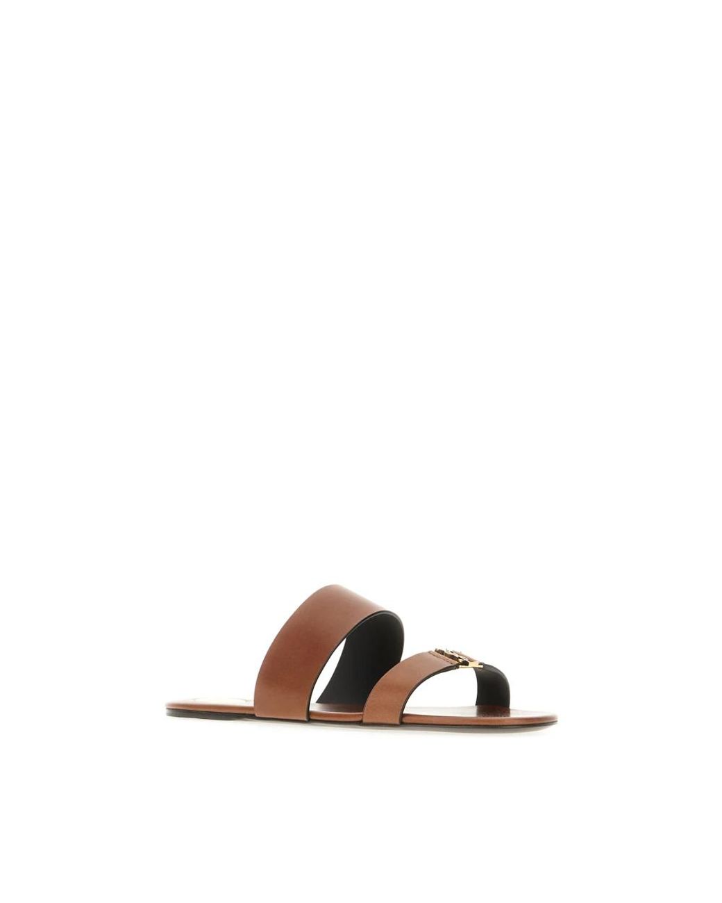 Saint Laurent Brown Sliders
