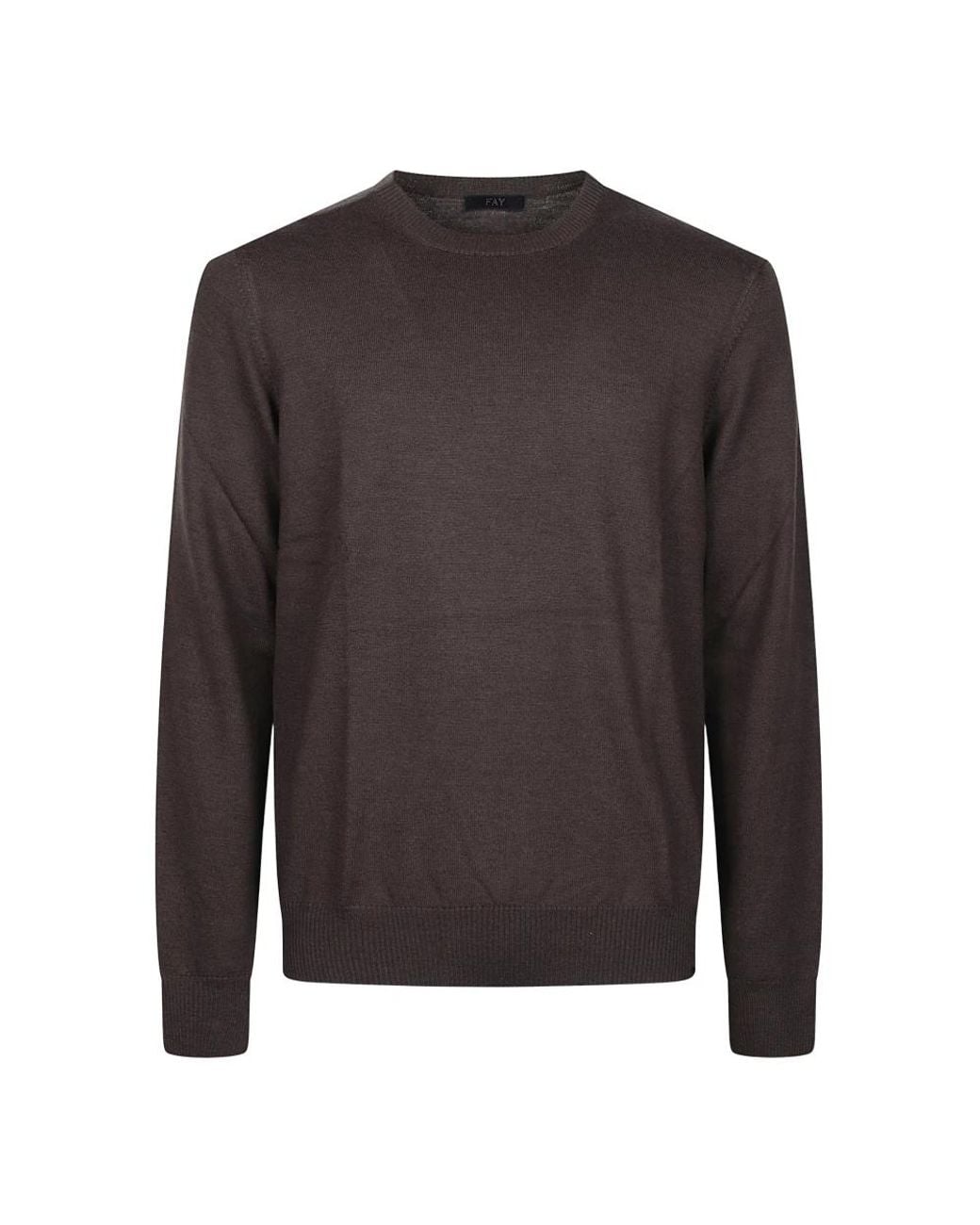 Fay Brown Round-Neck Knitwear for men