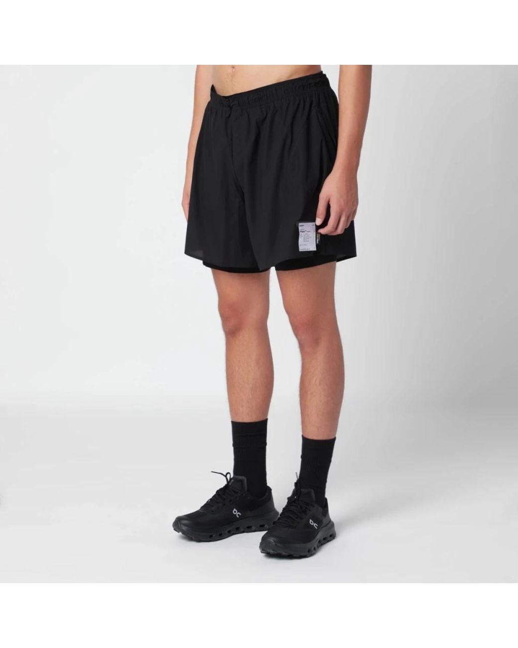Running Shorts Satisfy de hombre de color Black