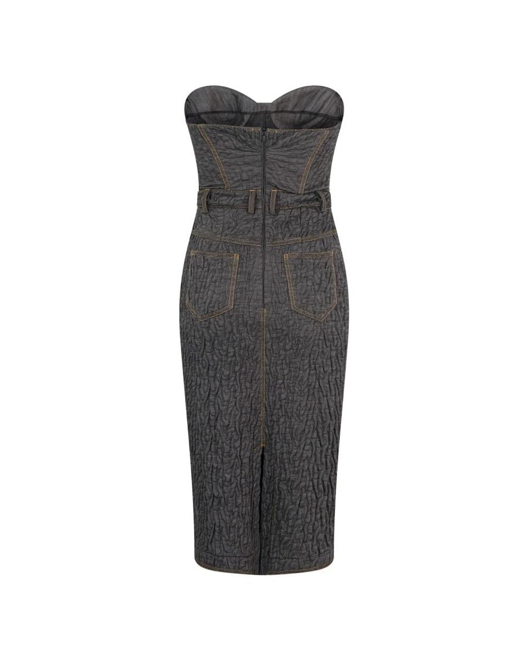 Midi Dresses Moschino de color Gray