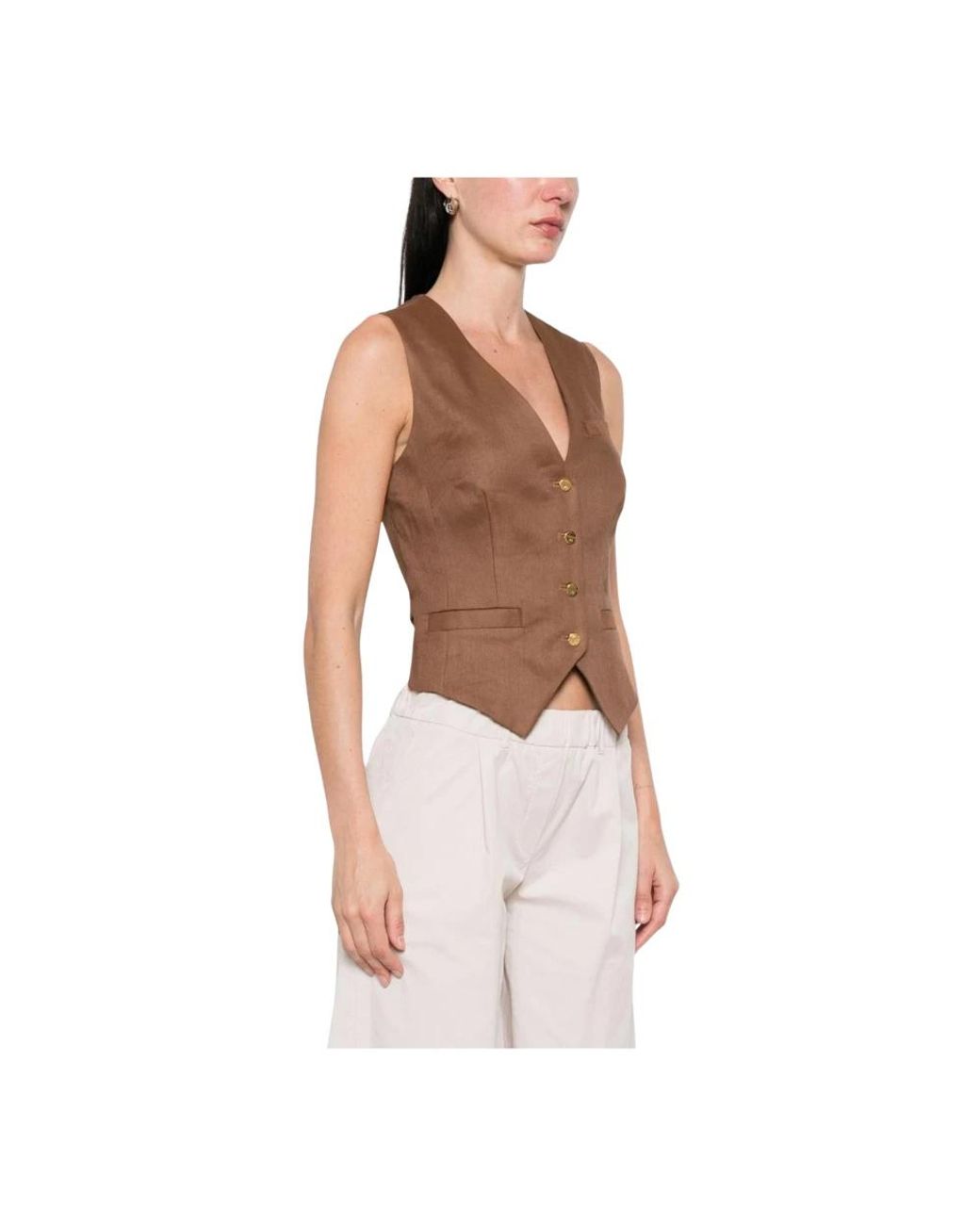 Elisabetta Franchi Brown Waistcoats