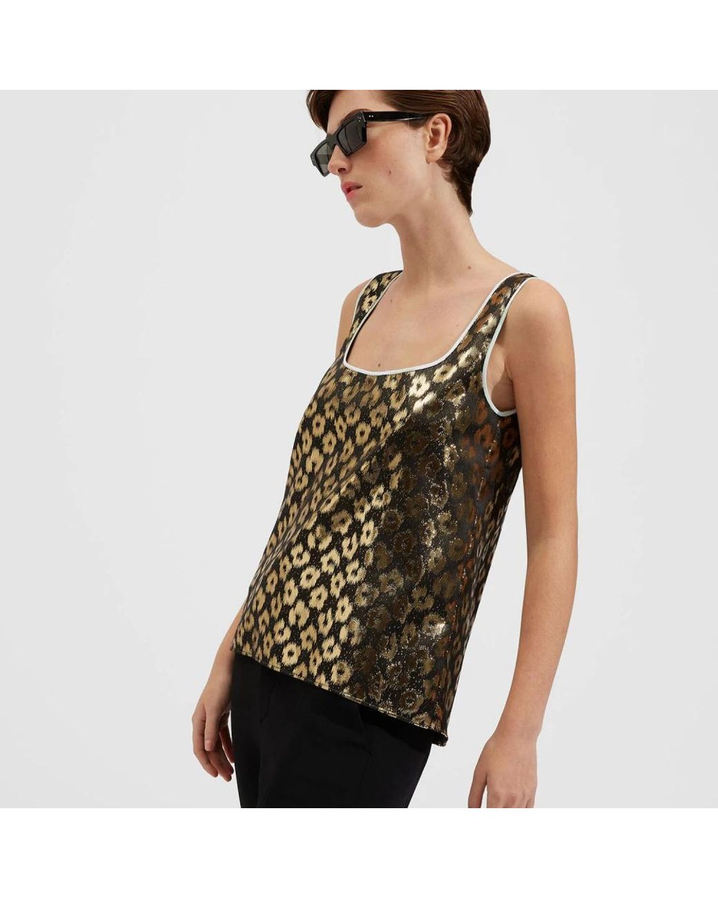 LaDoubleJ Tops ,Geel ,Polyester Twirl Top in het Green