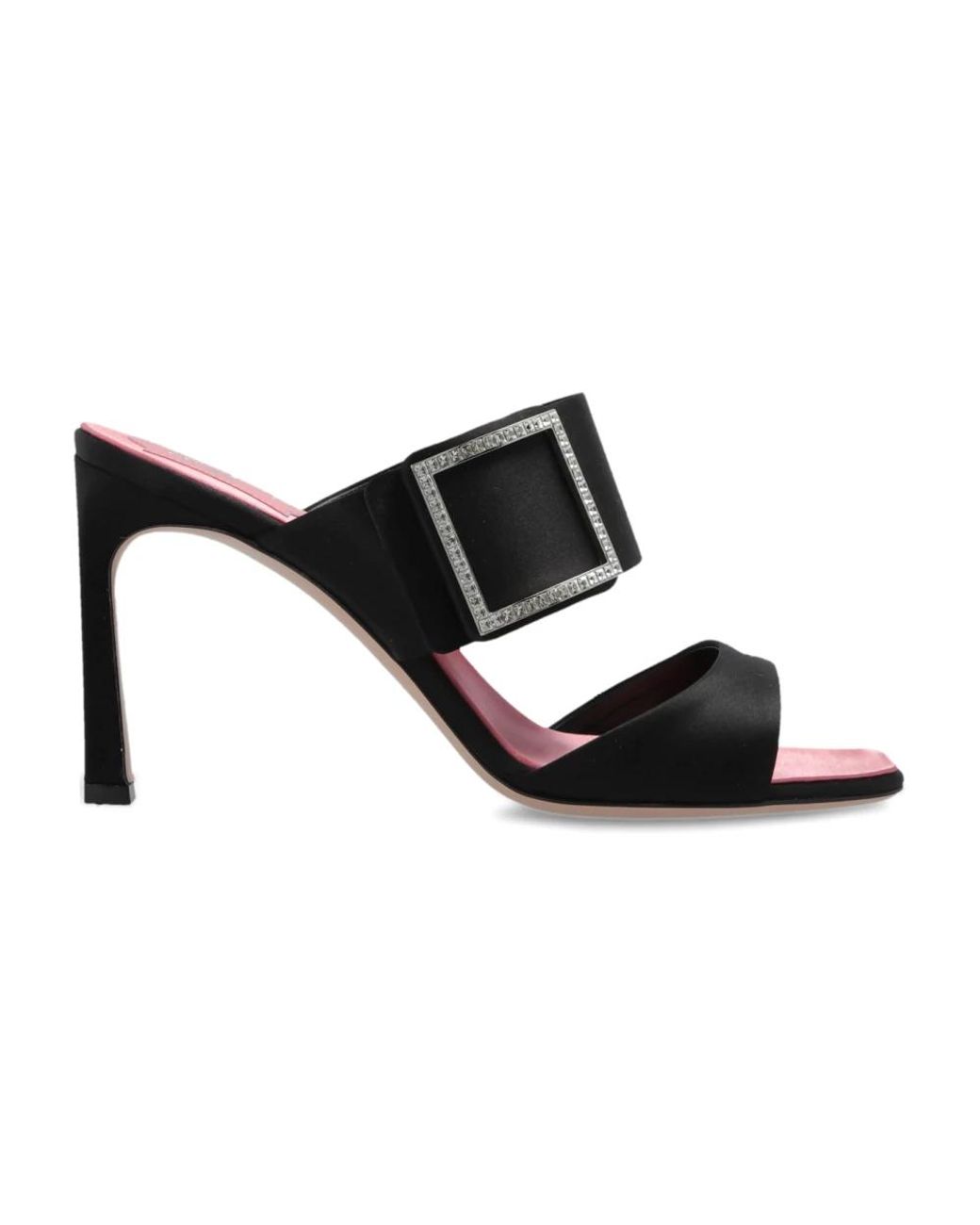 Roger Vivier Black Heeled Mules