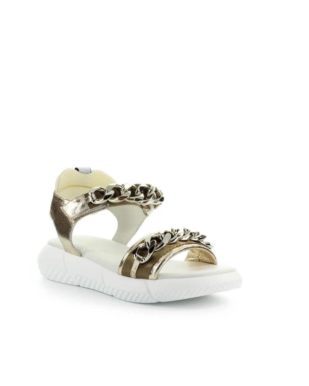 Elena Iachi Metallic Flat Sandals